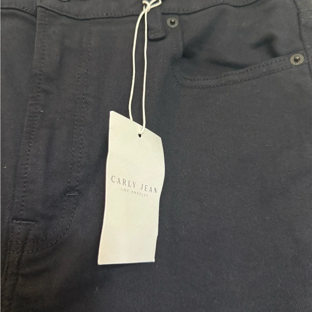 Carly Jean Los Angeles Women’s Kate Slim Distressed Black Jean Feminine Size 11 - Picture 4 of 7